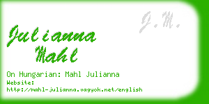 julianna mahl business card